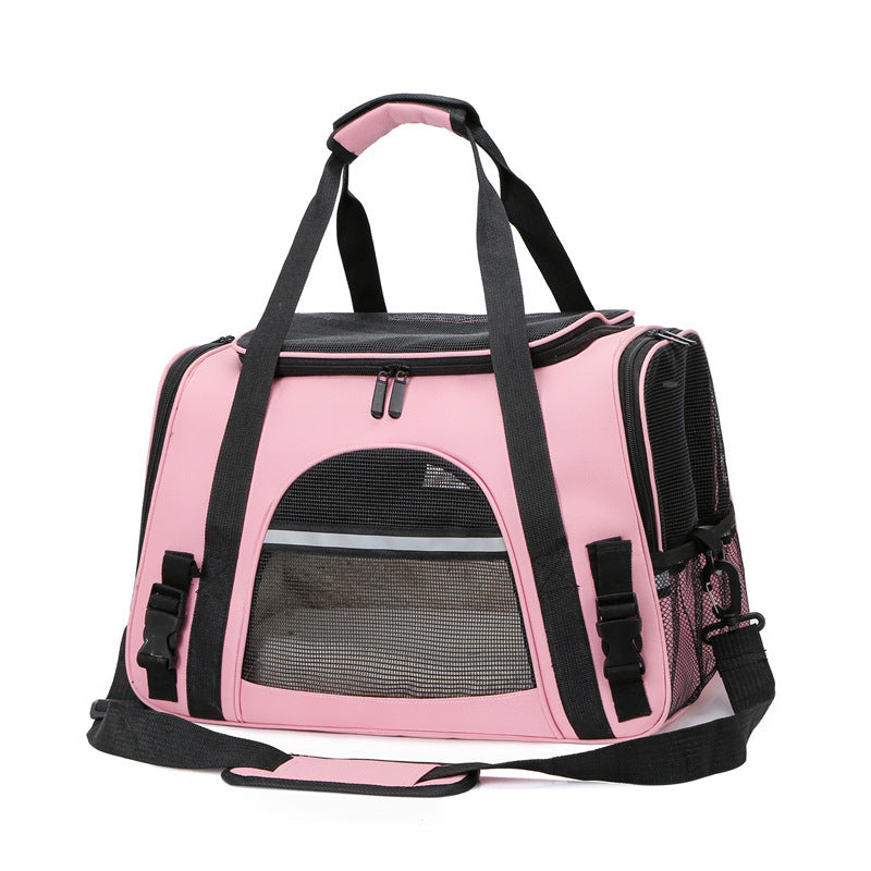 Steven Store™ Dogs and Cats Travel Carrier: Durable and comfortable pet carrier with ventilation mesh panels and soft interior