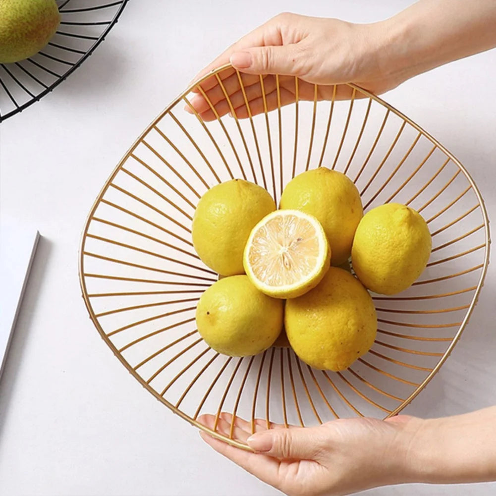 Steven Store™ Metal Fruit Bowl: Modern metal bowl for displaying fruits or as a decorative accent