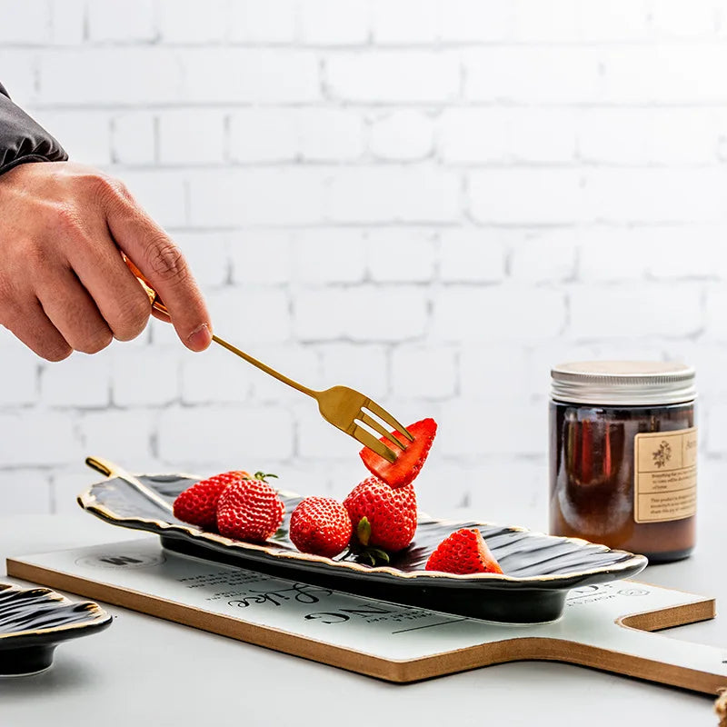 Steven Store™ Ceramic Serving Tray Set: Elegant and versatile ceramic trays for all your serving needs