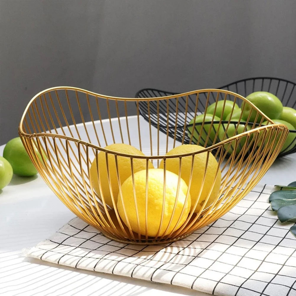 Steven Store™ Metal Fruit Bowl: Modern metal bowl for displaying fruits or as a decorative accent