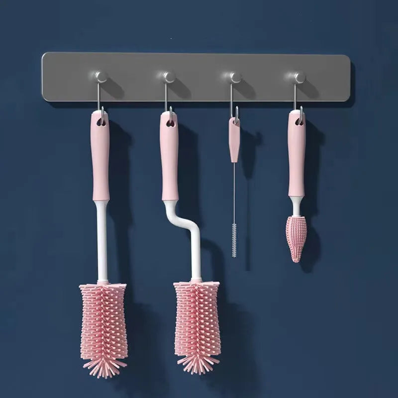 Steven Store™ Silicone Bottle Cleaning Brush - Flexible and durable silicone brush for thorough and scratch-free bottle cleaning.