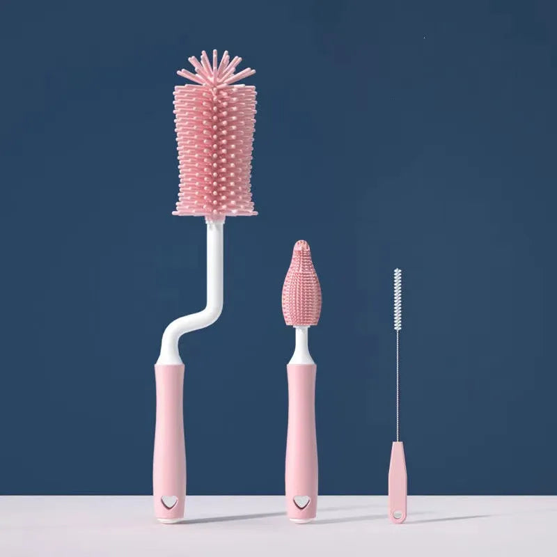 Steven Store™ Silicone Bottle Cleaning Brush - Flexible and durable silicone brush for thorough and scratch-free bottle cleaning.