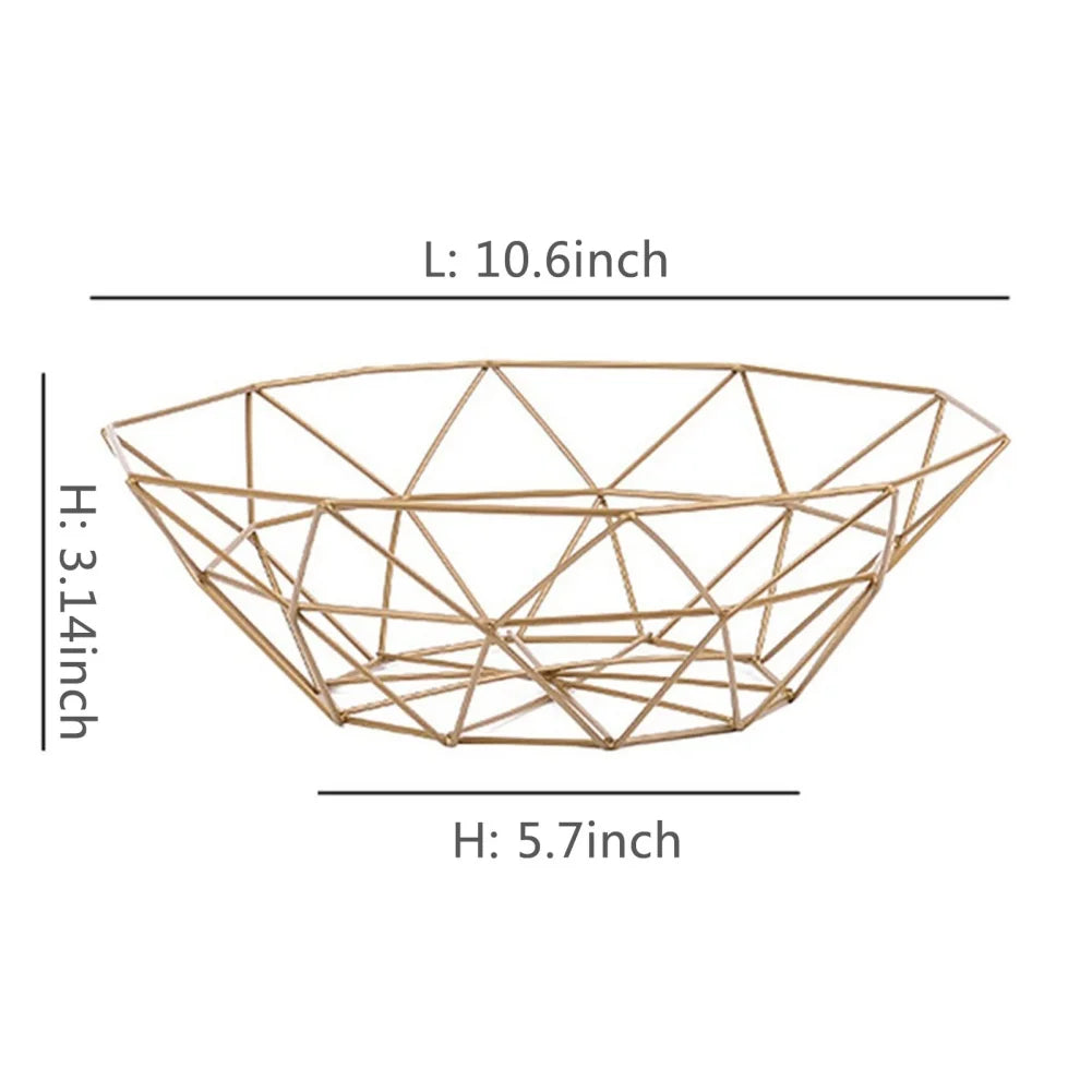 Steven Store™ Metal Fruit Bowl: Modern metal bowl for displaying fruits or as a decorative accent