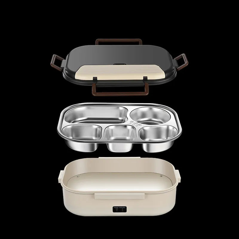 Steven Store™ Stainless Steel Electric Heated Lunch Box
