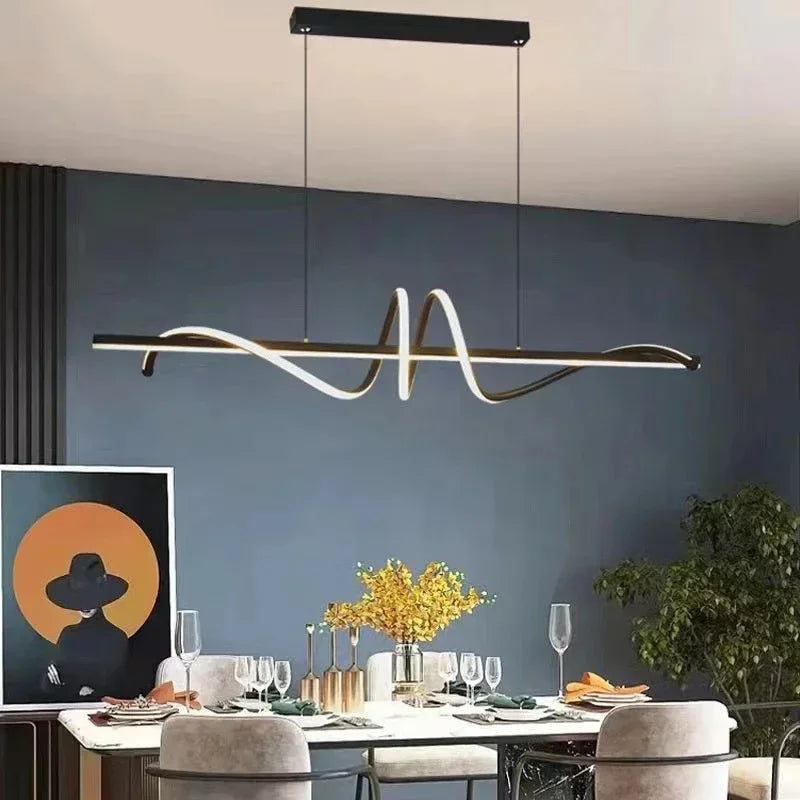 Steven Store™ Modern LED Pendant Chandelier - Sleek and modern pendant chandelier with energy-efficient LED technology and adjustable height.