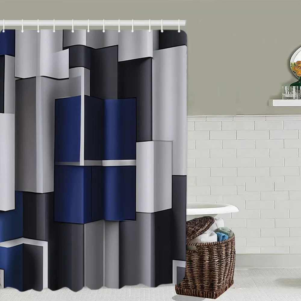 Steven Store™ Modern Bathroom Shower Curtain - Stylish and water-resistant shower curtain with a contemporary design.