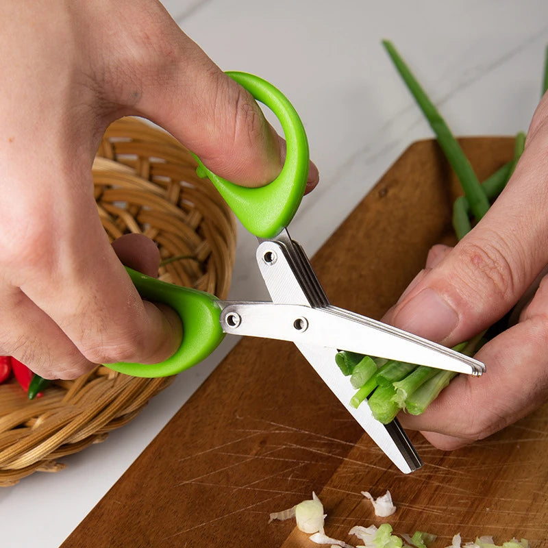 Multi-Layers Kitchen Scissors Stainless Steel Vegetable Cutter