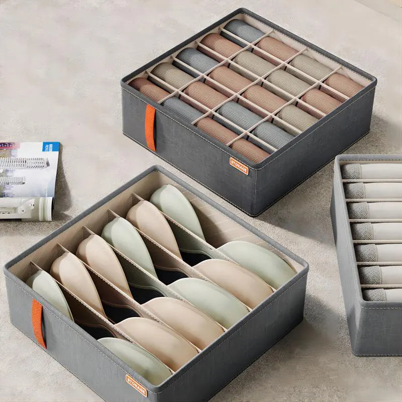 Steven Store™ Underwear Storage Set: Durable, foldable, multi-compartment storage solution for underwear, socks, and accessories.