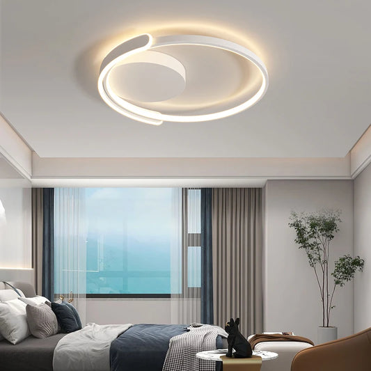 Lámpara de techo Led redonda moderna para sala de estar, comedor, decoración del hogar, iluminación de lujo interior