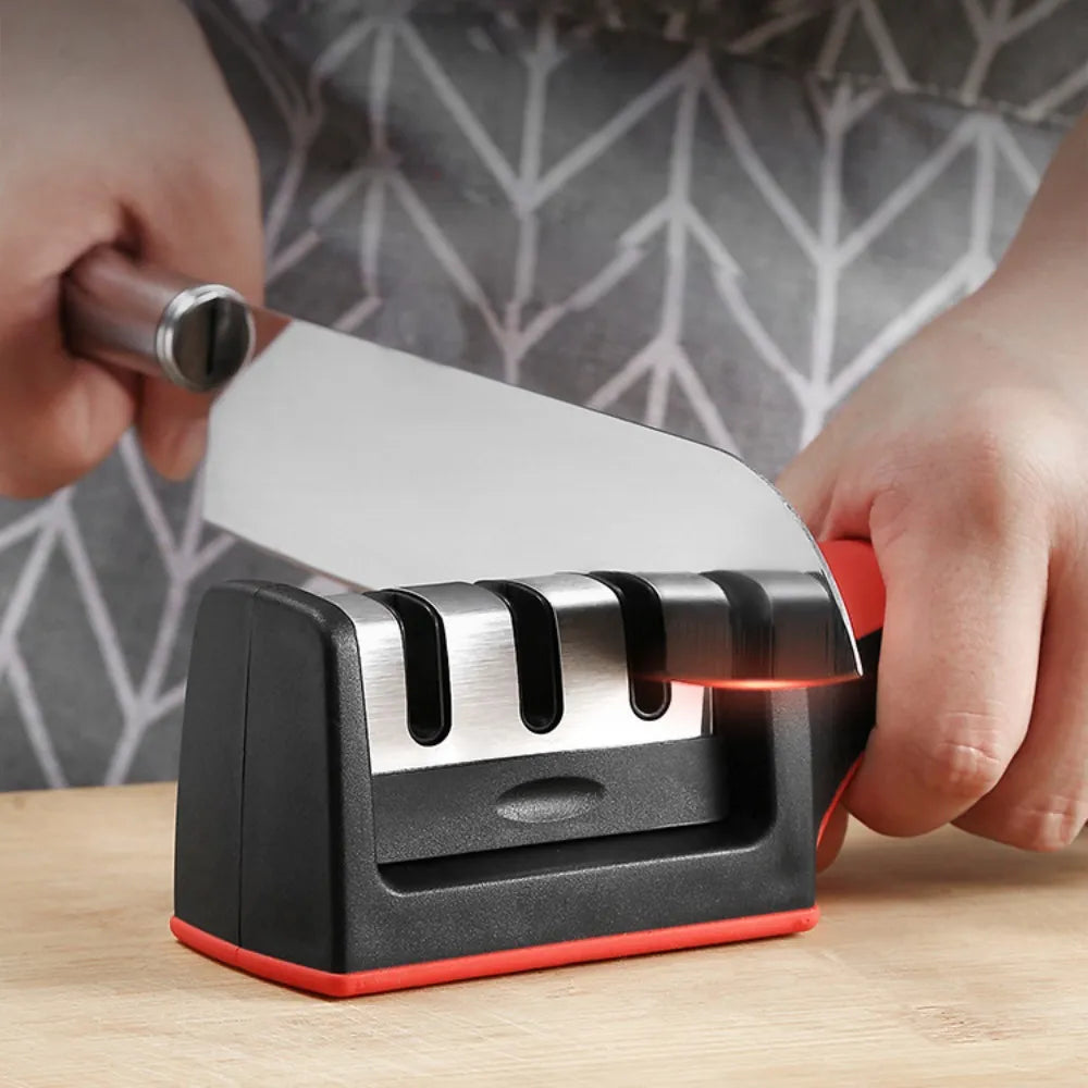 Knife Sharpener Handheld Multi-function 3 Stages Type Quick Sharpening Tool