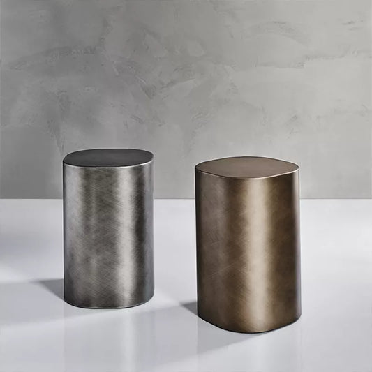 Steven Store™ Silver Gold Metal Side Table