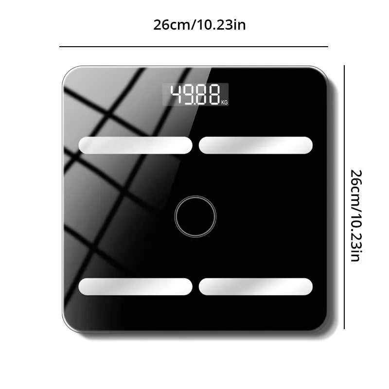 Steven Store™ Bluetooth Body Fat Scale: Sleek design with LED display and Bluetooth connectivity for accurate health tracking.