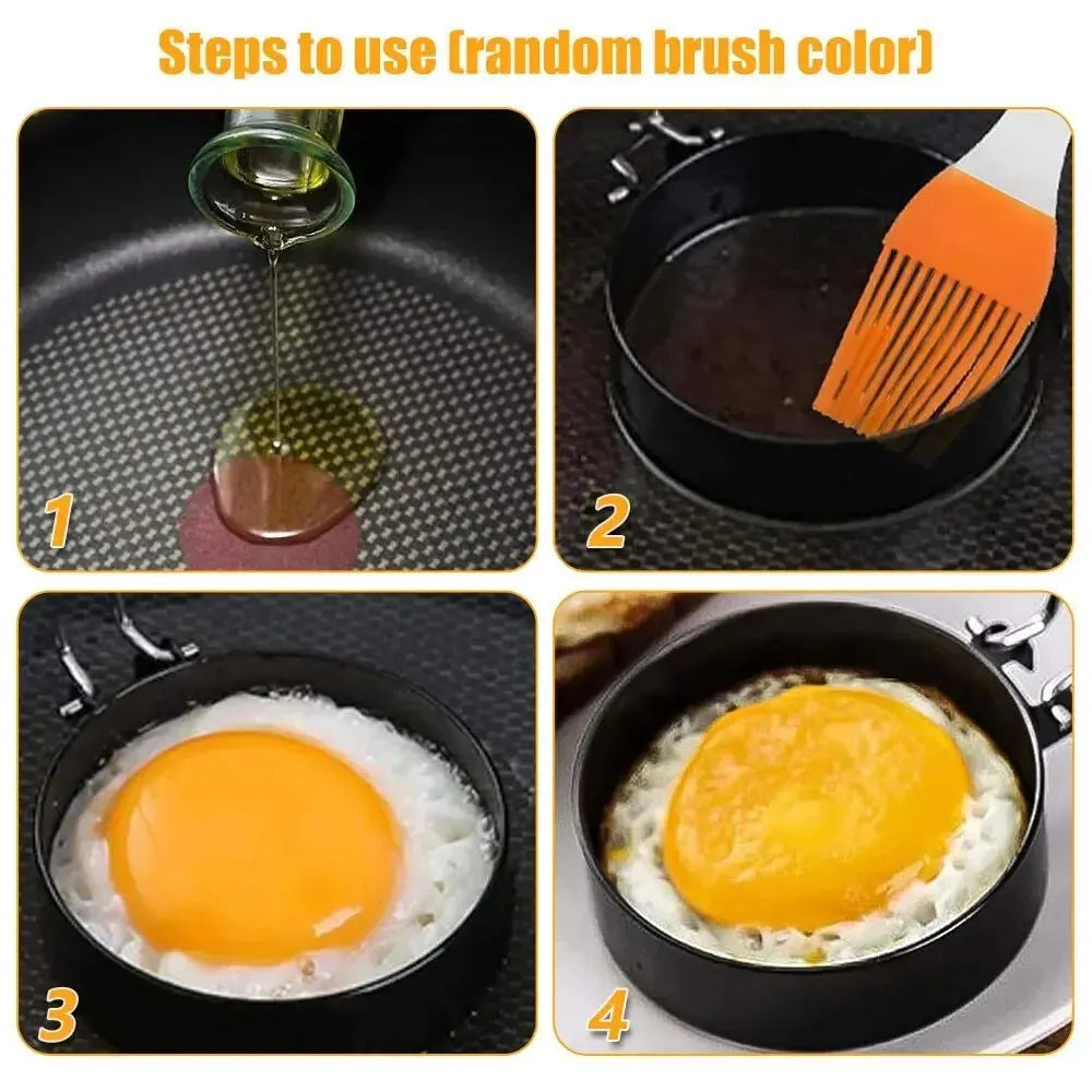 Steven Store™ Metal Fried Egg Pancake Ring: Durable, non-stick kitchen tool for perfect fried eggs and pancakes