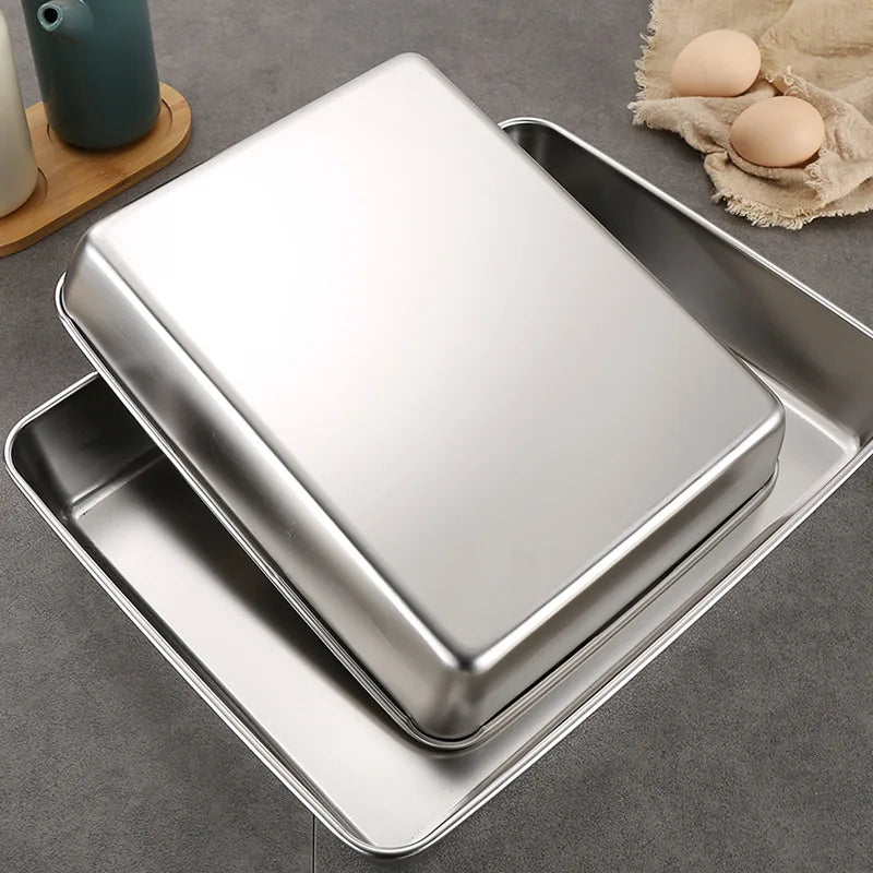 Steven Store™ Deep Stainless Steel Baking Tray