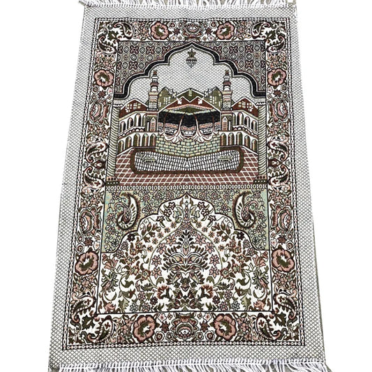 Alfombra musulmana manta alfombra de oración Tapete con borla estera islámica Qibla
