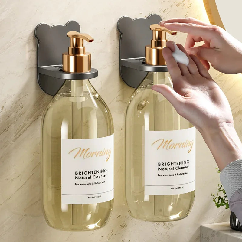 Steven Store™ Adjustable Wall-Mounted Shower Gel and Shampoo Bottle Holder - Durable and stylish shower bottle holder with adjustable compartments for organized storage.