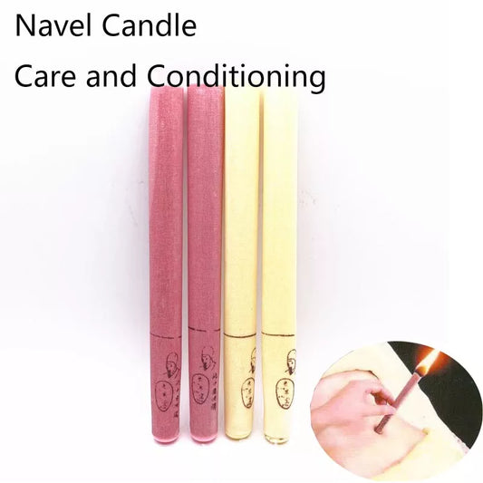 Navel Candle Moxibustion Straight Tube with Plug Large SPA Aromatherapy Indian Belly Care and Conditioning Clearing Damp 20cm