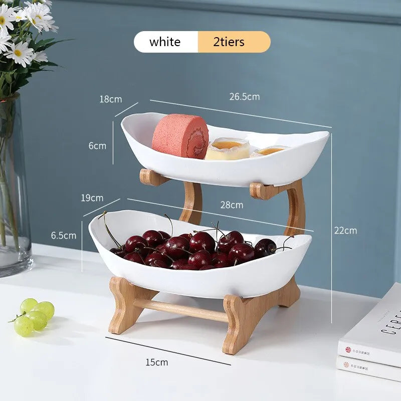 Steven Store™ Table Plates Kitchen Fruit Bowl: Modern bowl for fruit display or serving snacks, enhancing kitchen decor