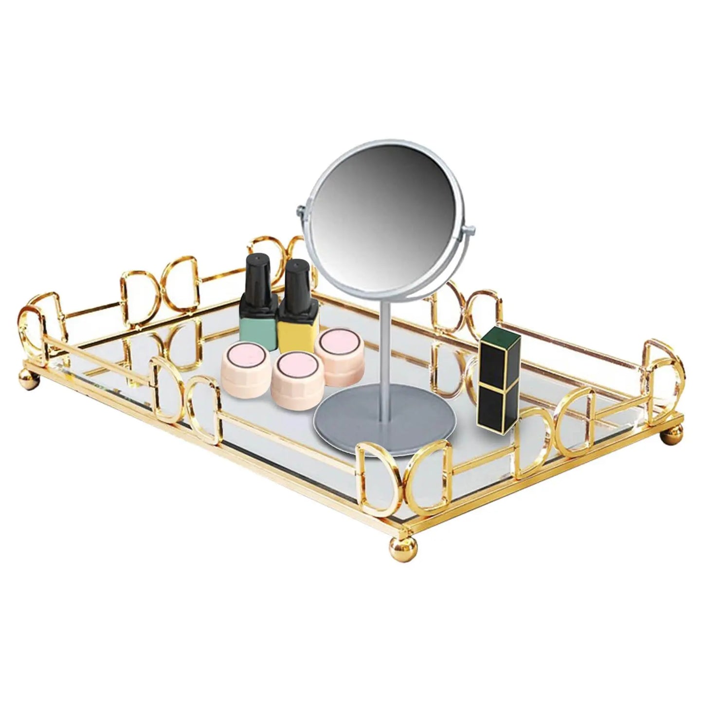 Steven Store™ Decorative Mirror Tray: Elegant mirror tray for organizing and showcasing items