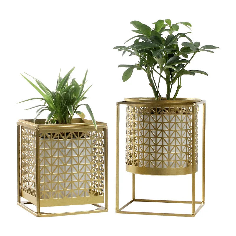 Steven Store™ Light luxury gold flower pot