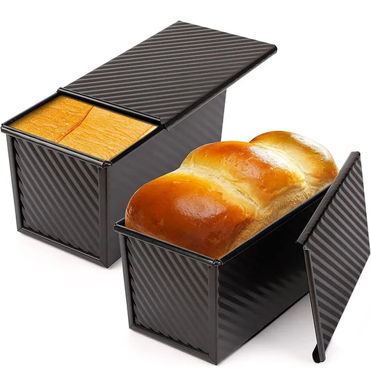 Steven Store™ Non-Stick Loaf Pan with Lid: Durable, non-stick loaf pan with lid for perfect, uniformly shaped loaves every tim