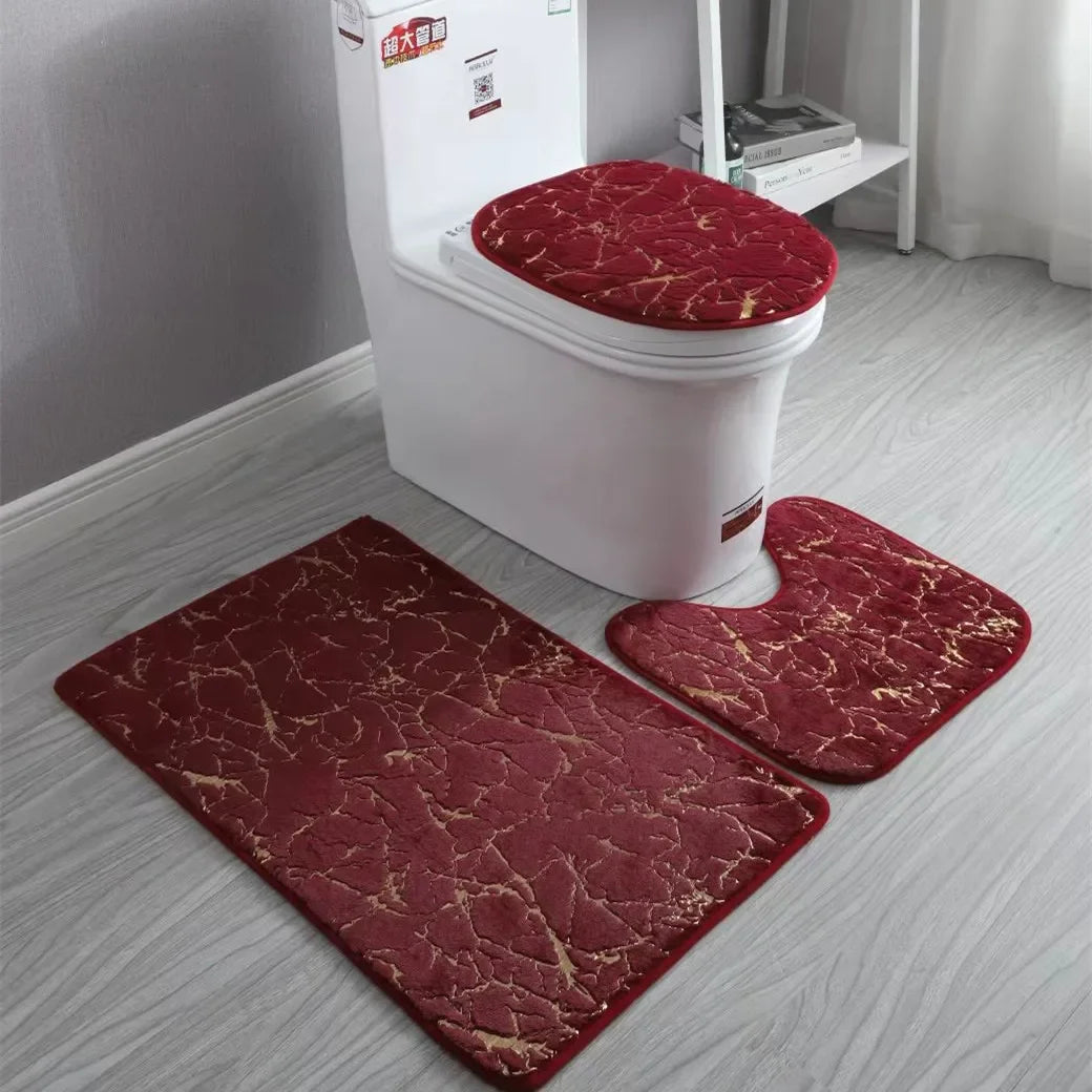 Steven Store™ Bathroom Mats Set - Soft and durable bathroom mats in various colors and patterns for enhanced bathroom decor.