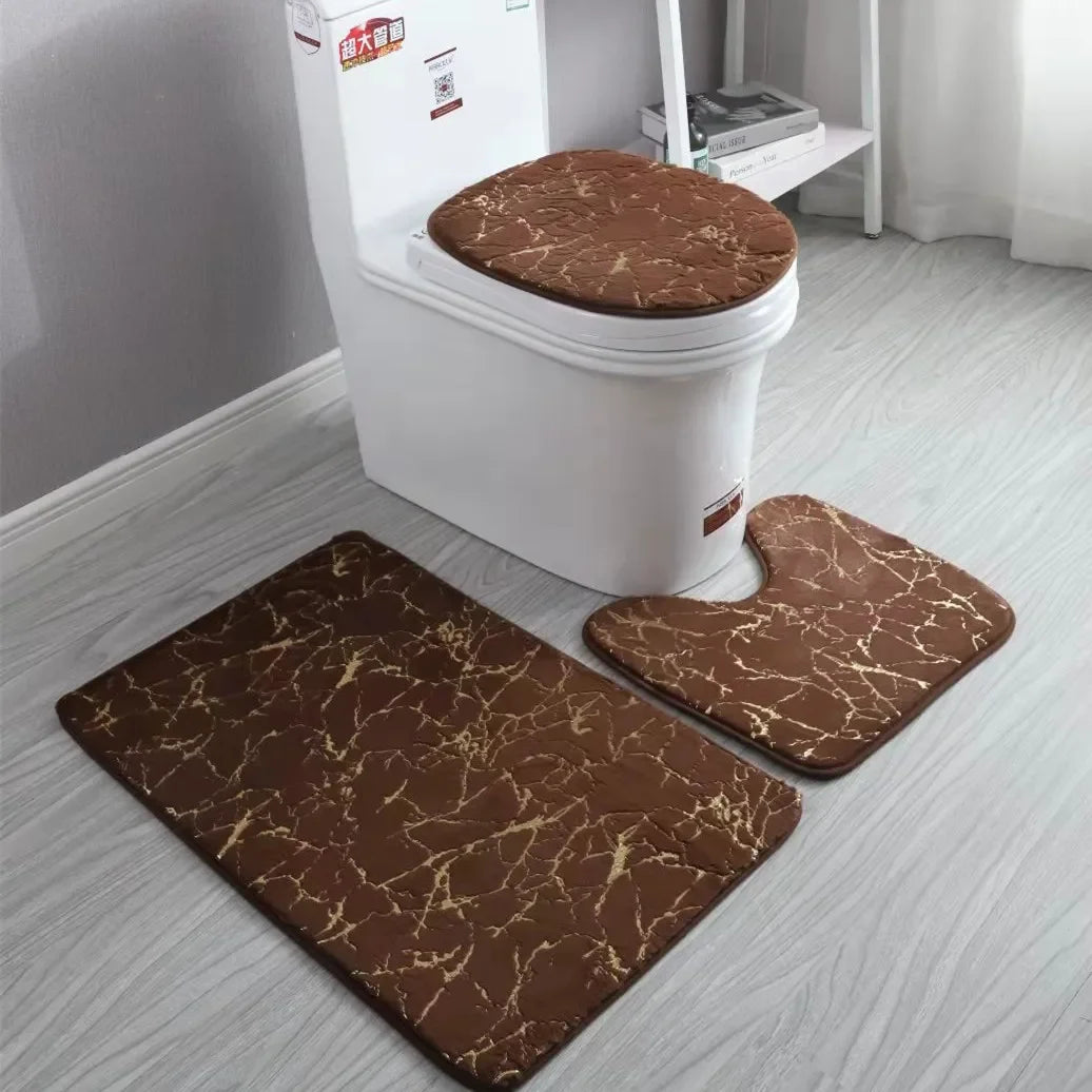 Steven Store™ Bathroom Mats Set - Soft and durable bathroom mats in various colors and patterns for enhanced bathroom decor.