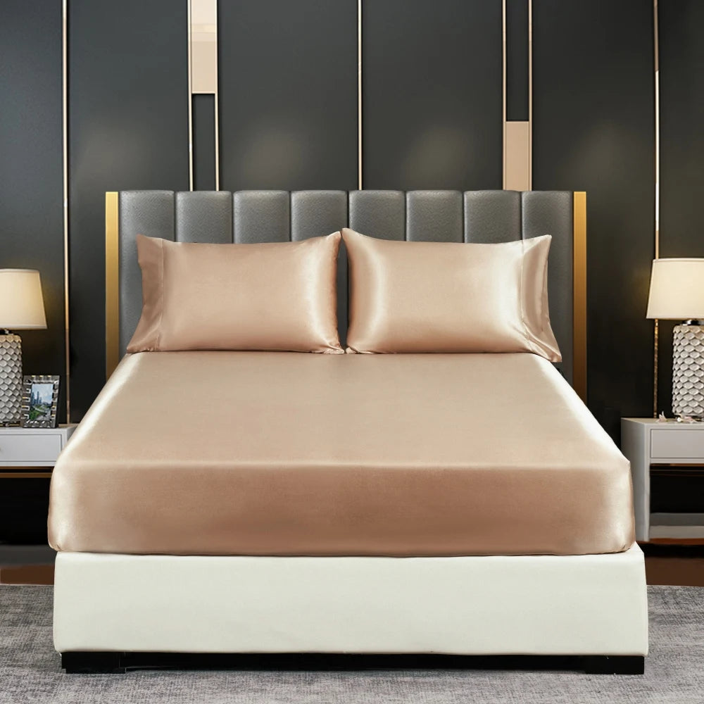 Steven Store™ Silk Fitted Bed Sheet