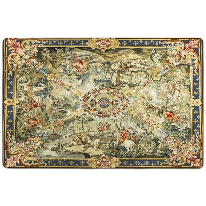 Steven Store™ Medieval Flemish Nobles Anti-Slip Carpet - Elegant carpet with medieval Flemish nobles design, featuring high-quality materials and anti-slip backing for safety and style.