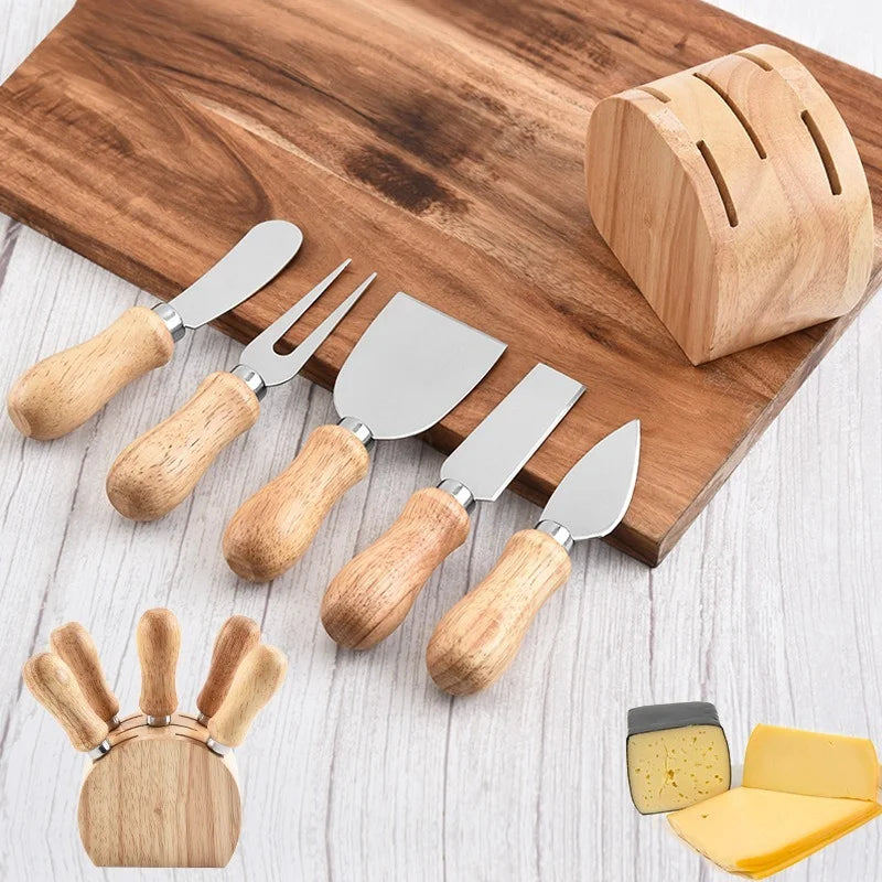 Steven Store™ Elegant Stainless Steel Cheese Knives Set: Stylish cheese knives for serving and enjoying cheeses