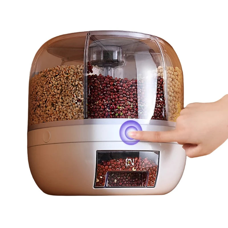 Steven Store™ Rotating Rice Dispenser: Convenient and efficient rice storage solution