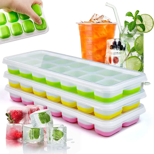 Steven Store™ Ice Cube Tray: Durable, flexible tray for producing perfectly sized ice cubes for cocktails, beverages, and more