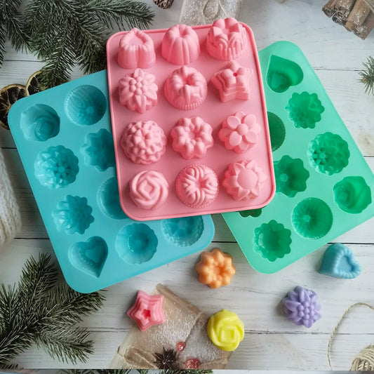 Flower Rose Flowers Shape Silicone Mold Cake DIY Decoration