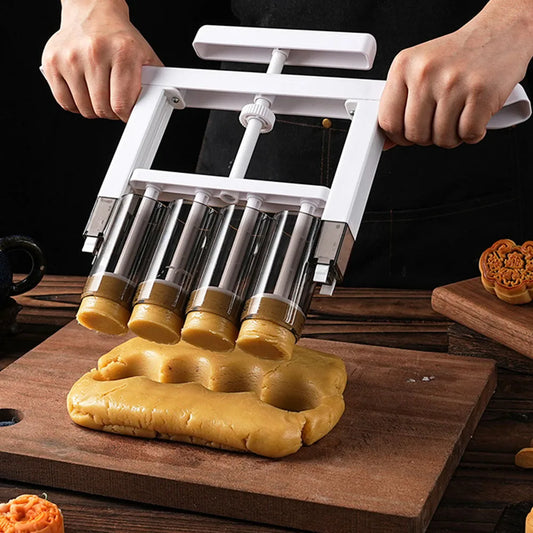 آلة الحشو بالضغط اليدوي ومقسم كعكة القمر: قياس كمية العجين بسهولة للخبز