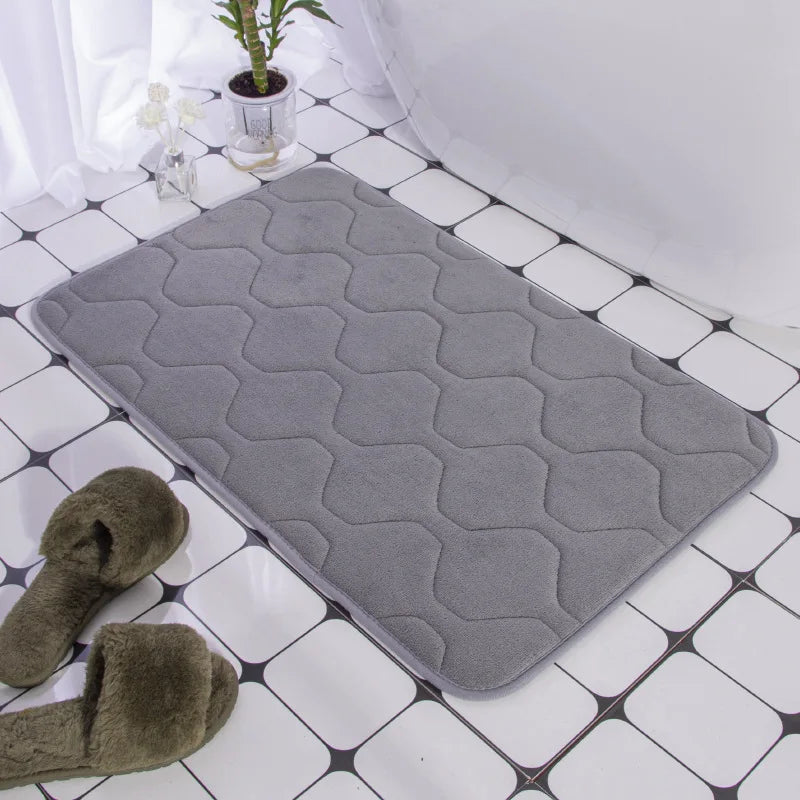 Steven Store™ Non-slip Bathroom Carpets Cobblestone - Stylish bathroom carpet with a cobblestone design, super absorbent material, and non-slip backing for enhanced comfort and safety.