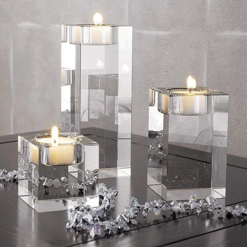 Crystal Glass Creative Romantic Candle Holders