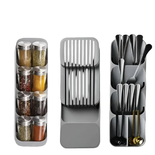 Steven Store™ Kitchen Drawer Cutlery Storage Tray: Organizational tray for kitchen drawers