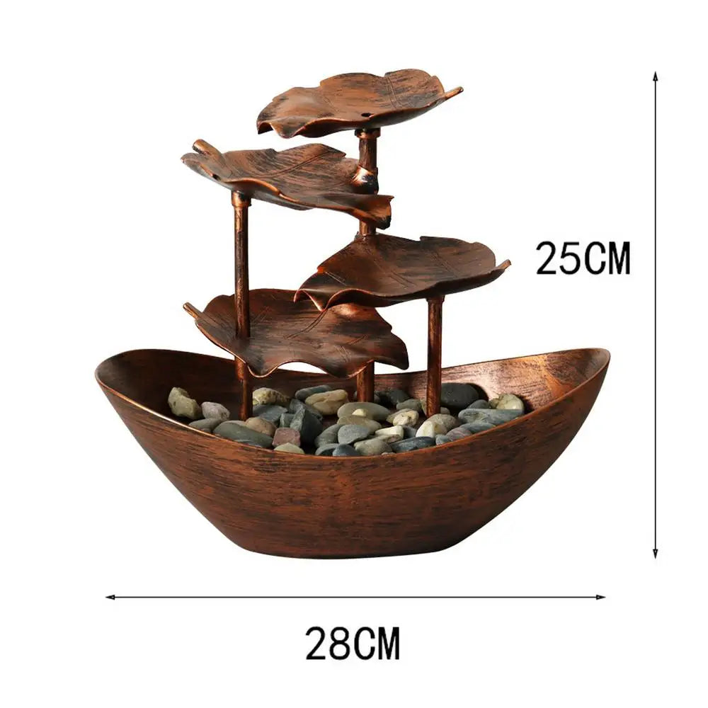 Steven Store™ 4-Tier Tabletop Water Fountain - Elegant and tranquil tabletop fountain, perfect for home or office décor.