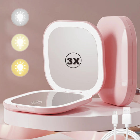 Compact LED Makeup Mirror: Your Perfect Travel Companion for Flawless Beauty
