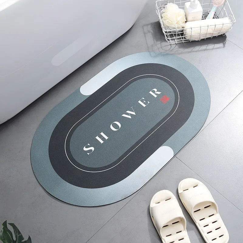 Steven Store™ Super Absorbent Non Slip Bathroom Rug - Plush bathroom rug with super absorbent material and non-slip backing for enhanced comfort and safety.