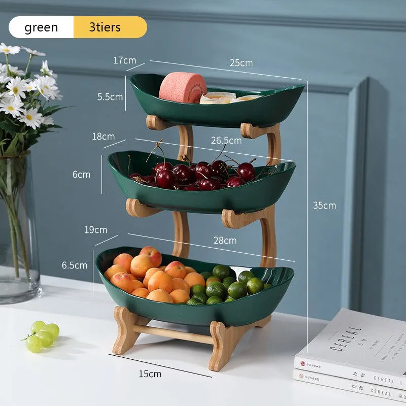 Steven Store™ Table Plates Kitchen Fruit Bowl: Modern bowl for fruit display or serving snacks, enhancing kitchen decor