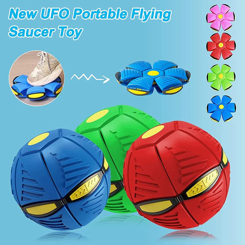 Steven Store™ Interactive Flying Saucer Ball Dog Toy: Durable and versatile toy for dogs