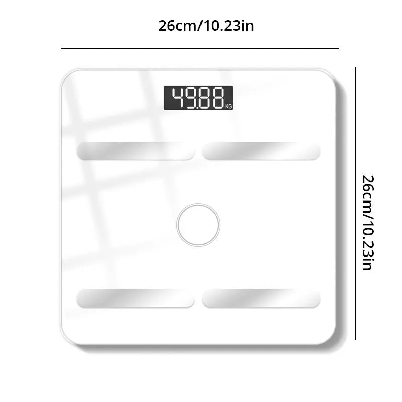 Steven Store™ Bluetooth Body Fat Scale: Sleek design with LED display and Bluetooth connectivity for accurate health tracking.