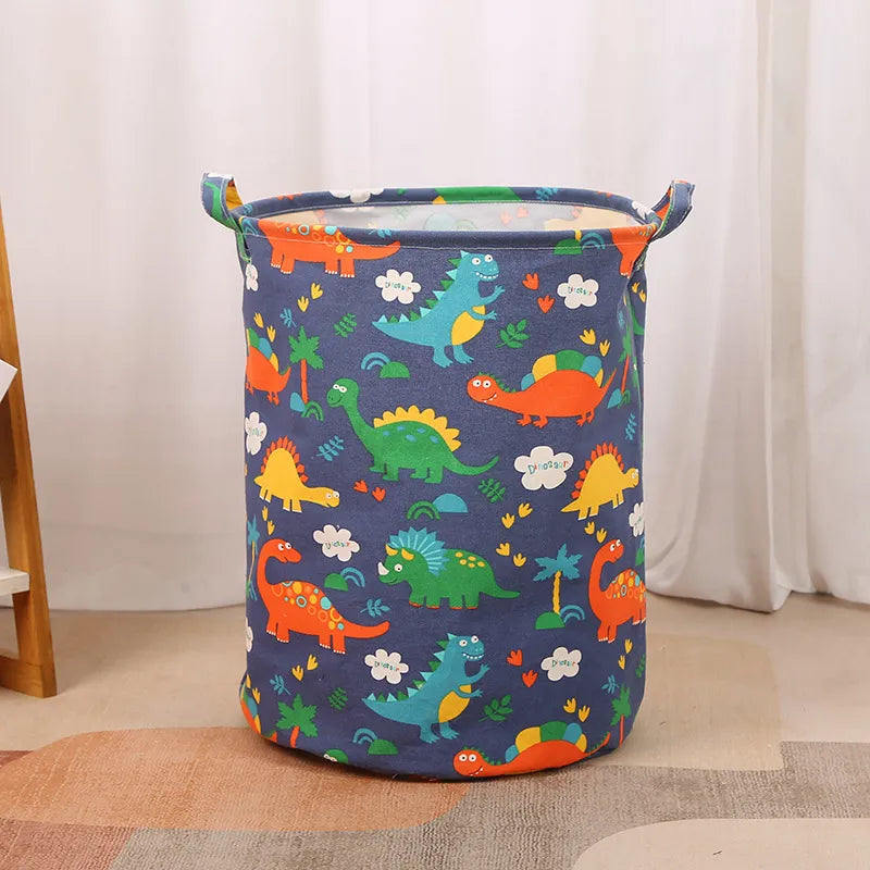 Steven Store™ Cotton Waterproof Laundry Basket - Durable and stylish laundry basket with a waterproof lining and sturdy handles for easy transport.