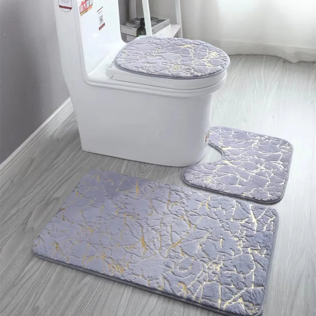 Steven Store™ Bathroom Mats Set - Soft and durable bathroom mats in various colors and patterns for enhanced bathroom decor.