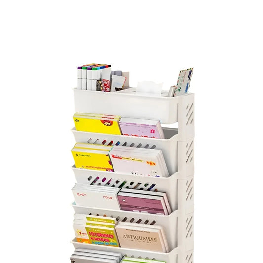 Steven Store™ Floor-Mounted Movable Bookshelf: Stylish and movable bookshelf for flexible storage