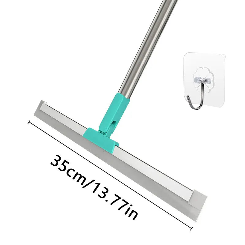 Steven Store™ Bathroom Flat Mop - Ultra-thin, lightweight design with an absorbent microfiber pad and built-in wringer mechanism for efficient bathroom cleaning.