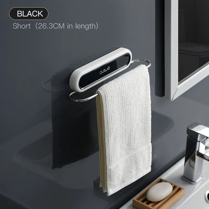 Steven Store™ Towel Rack with Wall-Mounted Shelf - Stylish and durable towel rack with a convenient wall-mounted shelf for versatile bathroom storage.