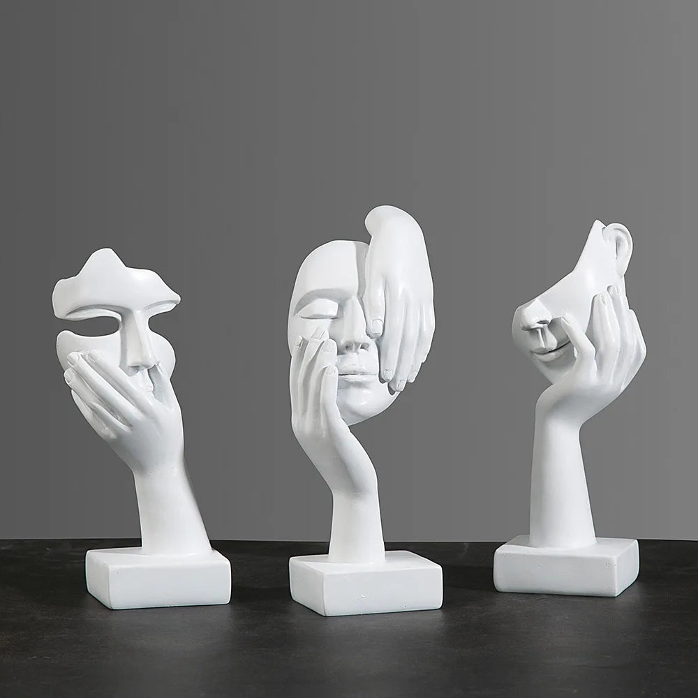 Zarafet Ortaya Çıktı: Reçine Soyut Maske Heykelleri - Sanatsal İç Dekorasyon için Avrupa Minyatür Figürleri