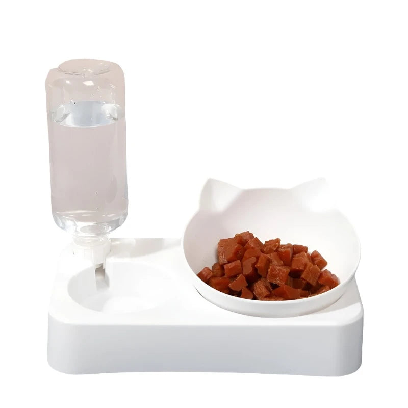 Steven Store™ 15-Degree Tilt Pet Bowl - Ergonomic pet bowl with 15-degree tilt for natural feeding posture.